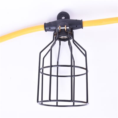 Industrial 150W String Work Light Set 10-Cage STW 12/3 - 100ft