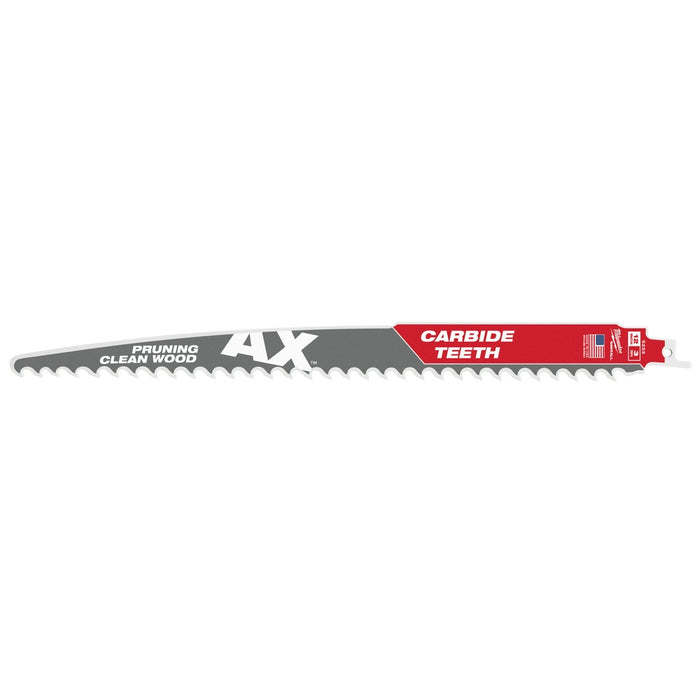 Milwaukee AX™ 12" 3 TPI The w/ Carbide Teeth For Pruning & Clean Wood SAWZALL® Blade