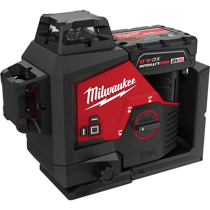 Milwaukee M12 Cordless Green 360-Degree 3-Plane Laser Kit