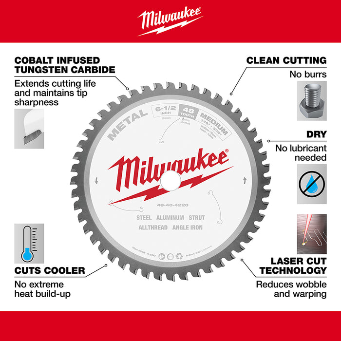 Milwaukee 48T Metal Cutting Circular Saw Blade