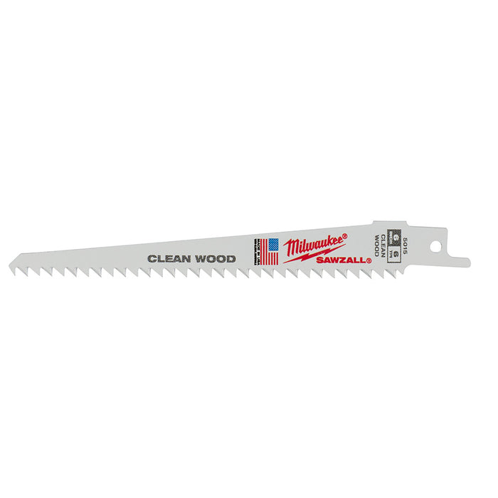 Milwaukee Clean Wood Cutting SAWZALL® Blades 5PK