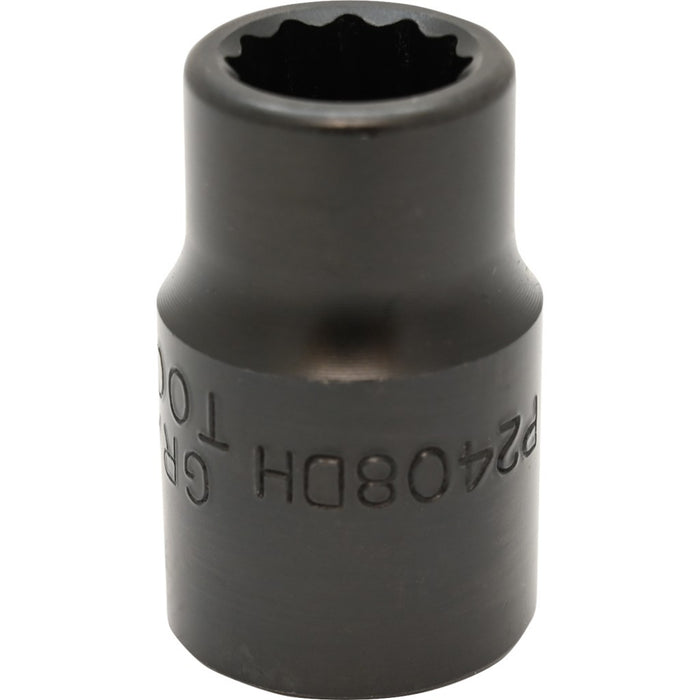Gray Tools 1/2" Drive, Standard Length, 12 Point Impact Black Industrial Finish, SAE Sockets