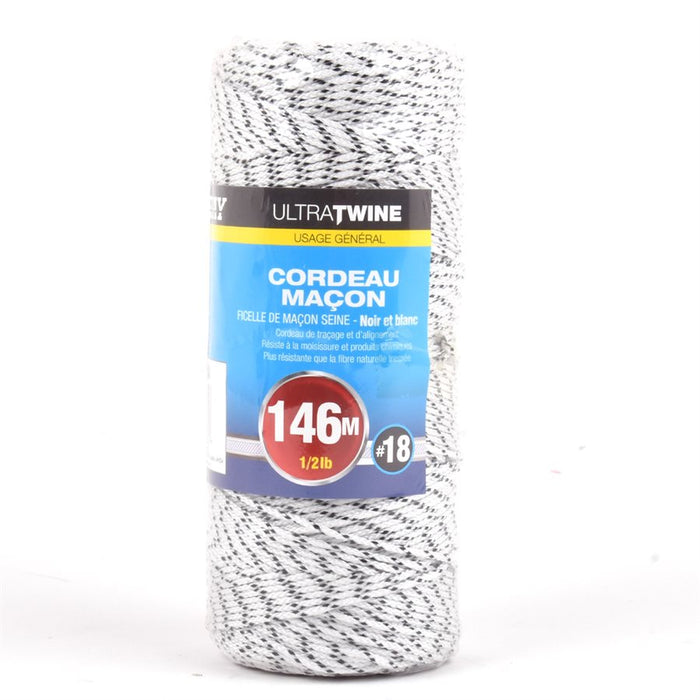Stinson 2lb. 480ft Braided Maison Line #18 - White/Black