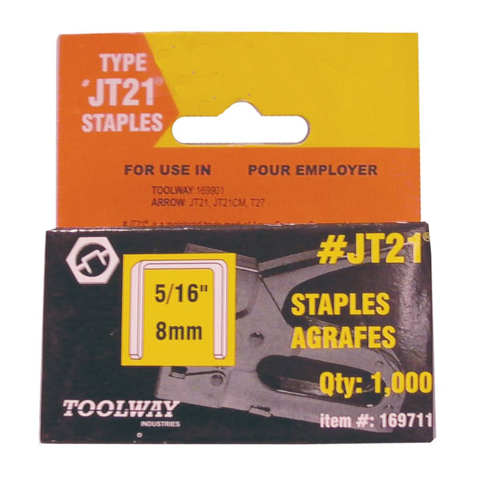 JT-21 Staples 7/16" Crown (5,000PK)