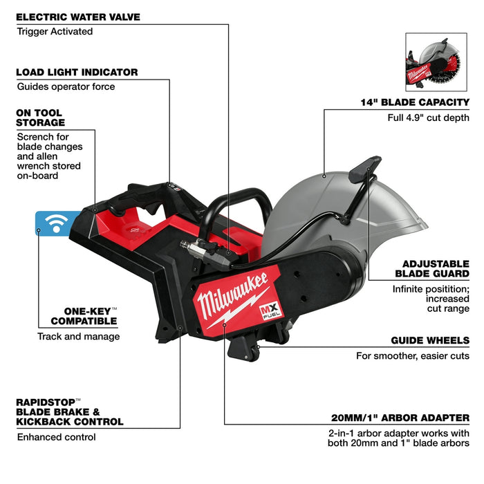 Milwaukee MX FUEL™ 14" Cut-Off Saw w/ RAPIDSTOP™ Brake