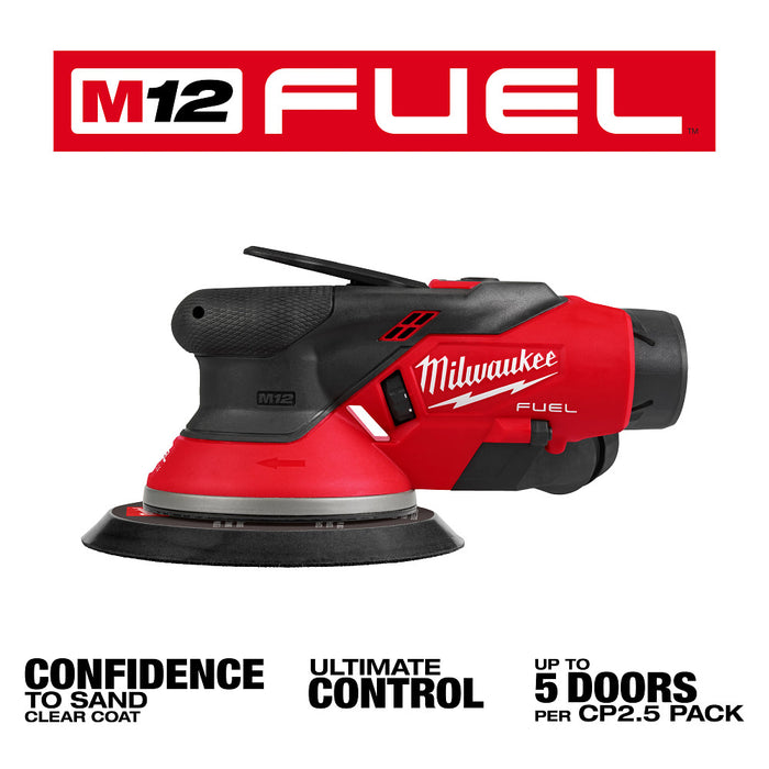 Milwaukee M12 FUEL™ 6" Random Orbital Sander Kit (3/32")