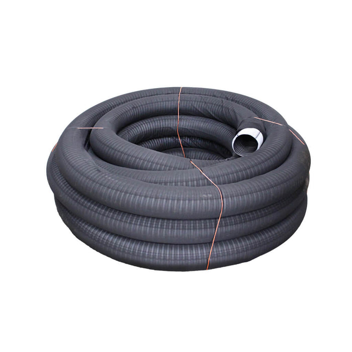 Perforated Weeping Tile Corrugated Filtered Pipe w/ Sock - 6"