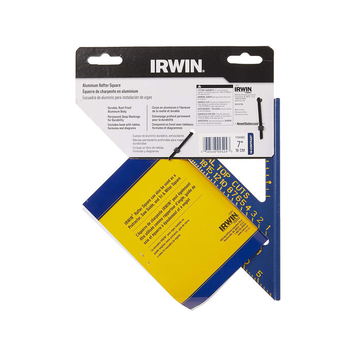 Irwin Hi-Contrast Aluminum Rafter Square - 7"