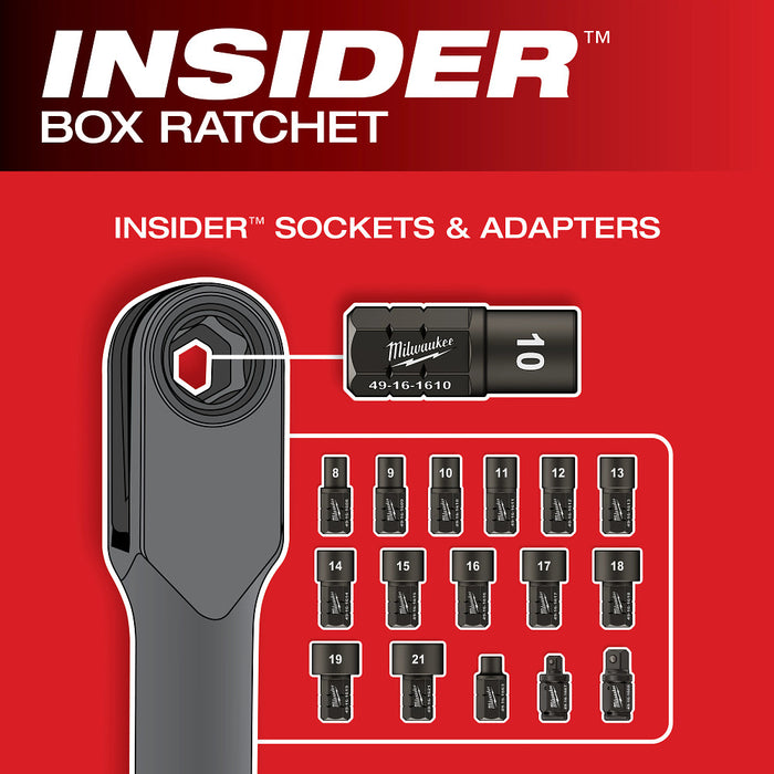 Milwaukee M12 FUEL™ INSIDER™ Extended Reach Box Ratchet - Tool Only