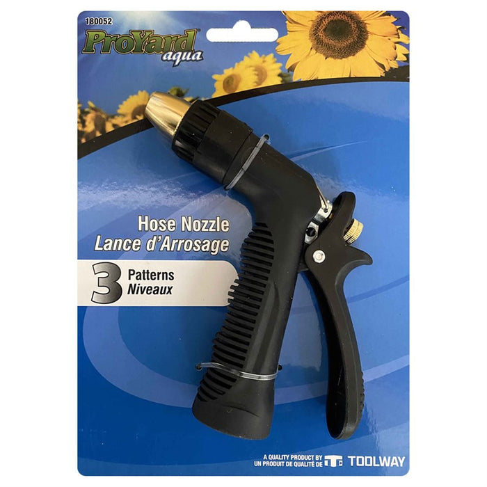 ProYard Black Hose Nozzle Sprayer Pistol w/ 3-Way Back Trigger