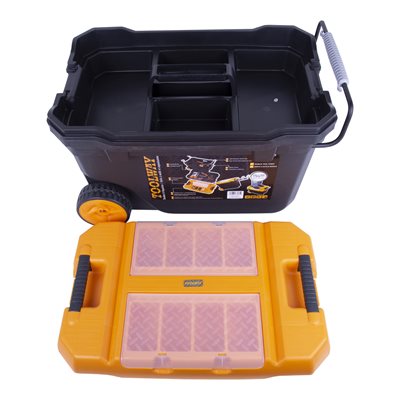 Jumbo Pro Toolbox With Lid & Wheels - 23.5" x 15" x 16.5"