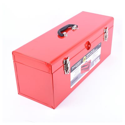 Red Steel 24" Toolbox With Lid