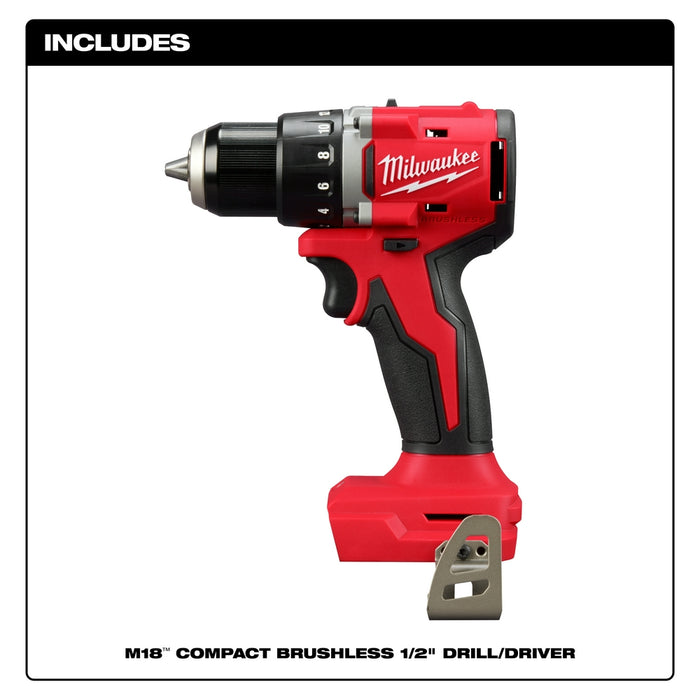 Milwaukee M18 Compact Brushless 1/2" Drill/Driver - Tool Only