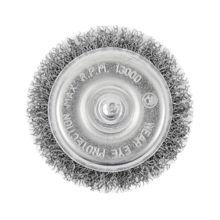 Jet Shaft Mounted Crimped Cup Brush - 2-1/2" x 1/4"