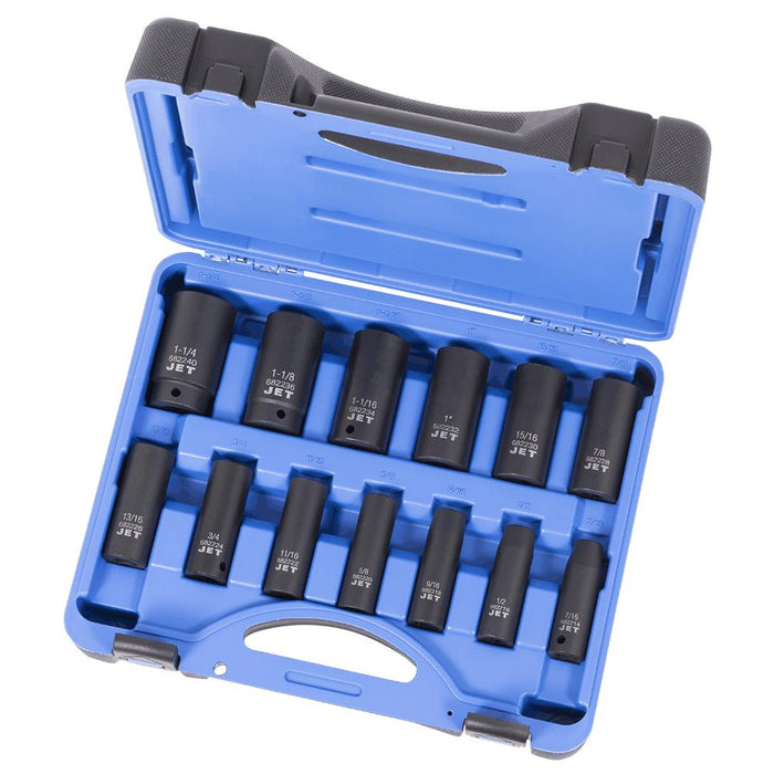 Jet 13 pc. 1/2" Drive 6-point Deep SAE Impact Socket Set