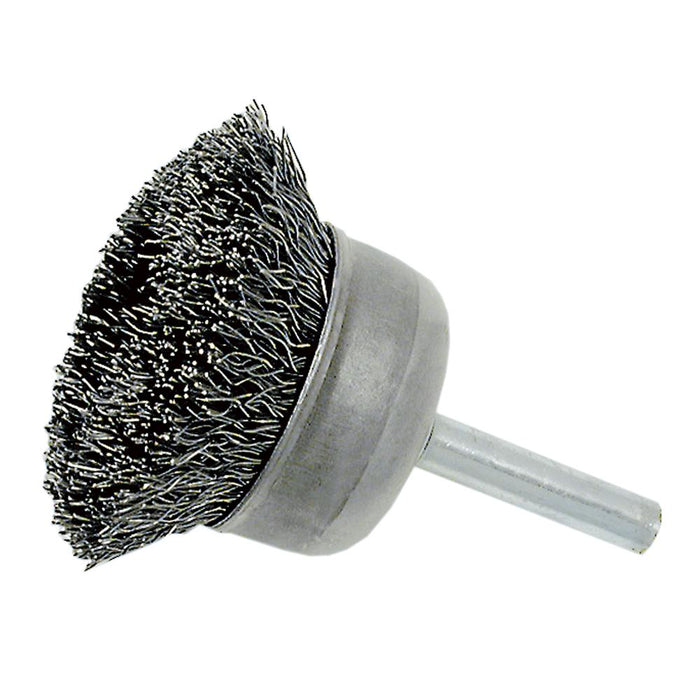 Jet Shaft Mounted Crimped Cup Brush - 2-1/2" x 1/4"