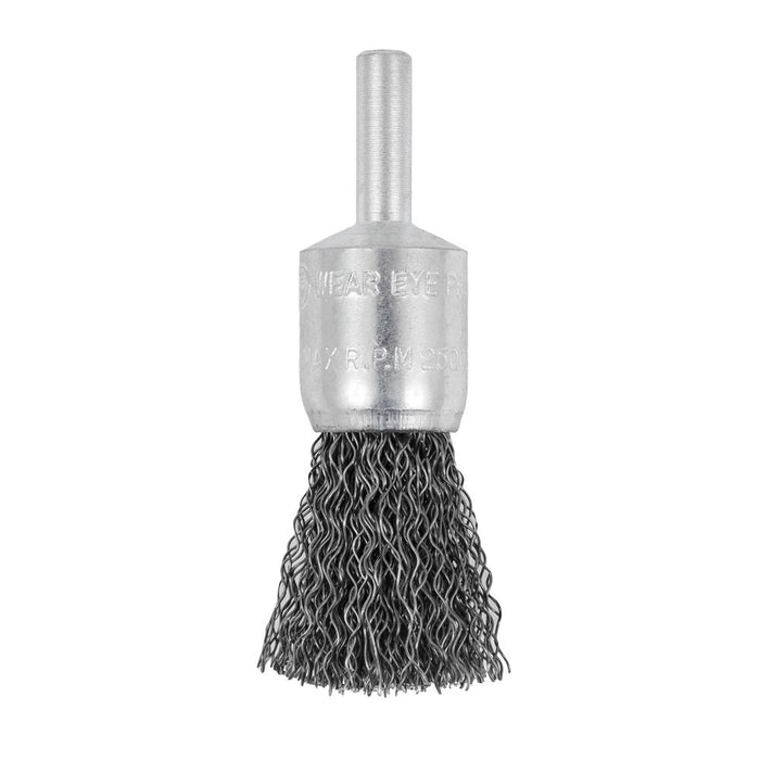 Jet Shaft Mounted Crimped End Brush - 1/2" x 1/4"