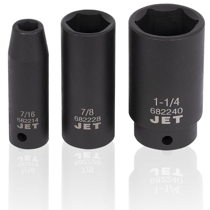 Jet 13 pc. 1/2" Drive 6-point Deep SAE Impact Socket Set