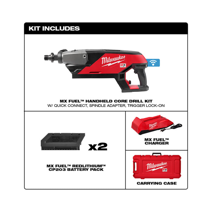 Milwaukee MX FUEL Handheld Core Drill Kit