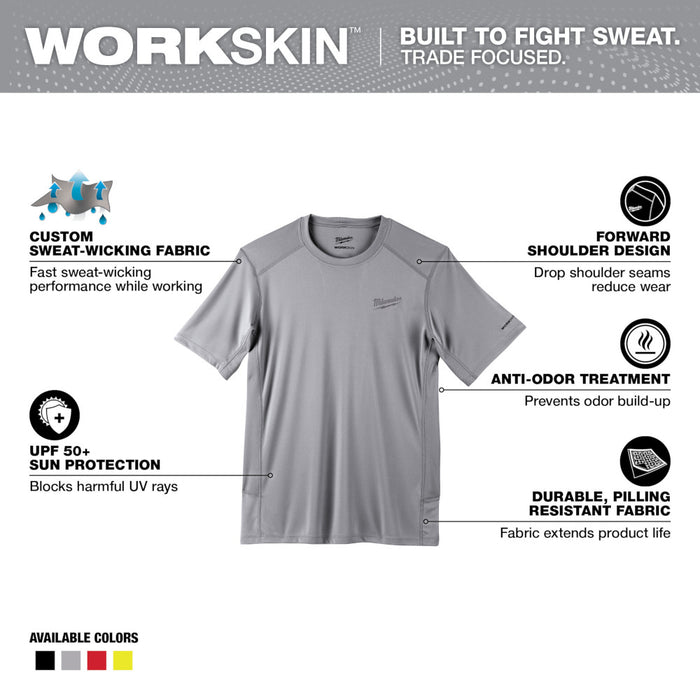 Milwaukee WORKSKIN™ Lightweight Short Sleeve Performance Shirt - Grey