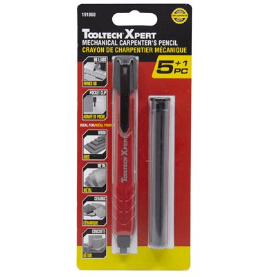 Tooltech Mechanical Carpenter's Pencil w/ 5 Refills