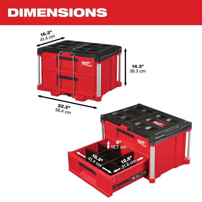 Milwaukee PACKOUT 2-Drawer Tool Box