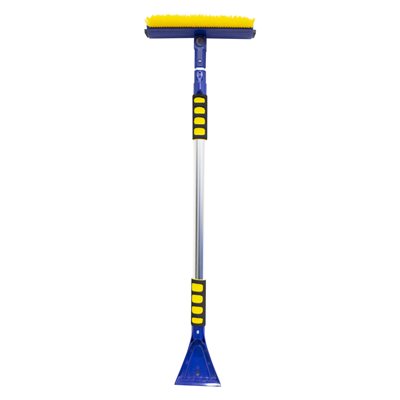 ProYard Snow Brush Telescopic Handle w/ Ice Scraper and Squeegee - 56"