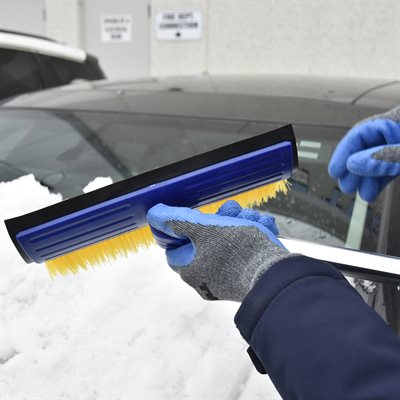 ProYard Snow Brush Telescopic Handle w/ Ice Scraper and Squeegee - 56"