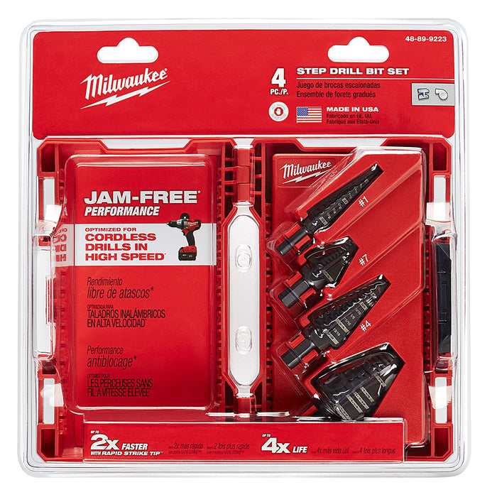 Milwaukee 4-Piece Step Drill Bit Set