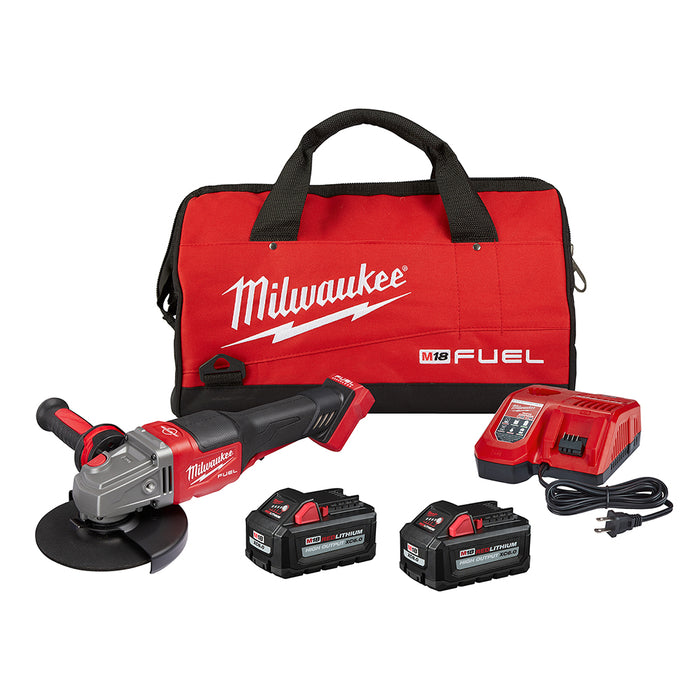 Milwaukee M18 FUEL Cordless 4-1/2"-6" No Lock Braking Grinder Kit w/ Paddle Switch