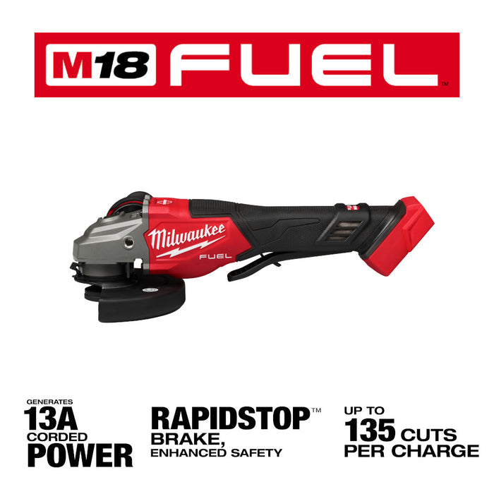 Milwaukee M18 FUEL™ 4-1/2"-6" Braking Grinder w/ Paddle Switch - Tool Only