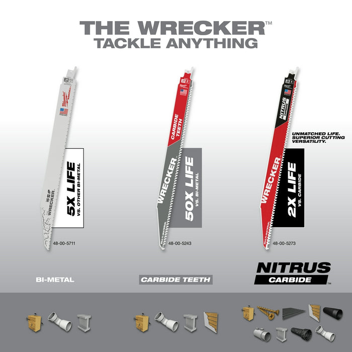 Milwaukee SAWZALL® The WRECKER Multi-Material Blades