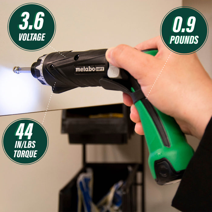 Metabo 3.6V Lithium-Ion 1/4" Hex Drive Screwdriver  Kit