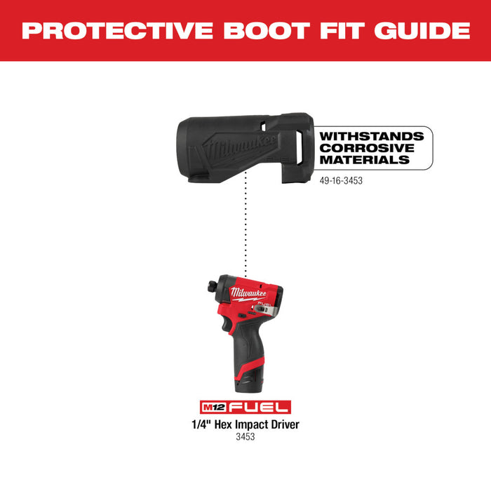 Milwaukee M12 FUEL 1/4" Hex Impact Driver Protective Boot