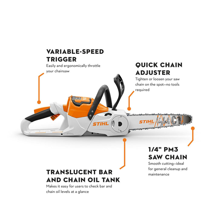 STIHL MSA 60 C-BQ 36V Cordless Chainsaw Kit (AK System) - 12"