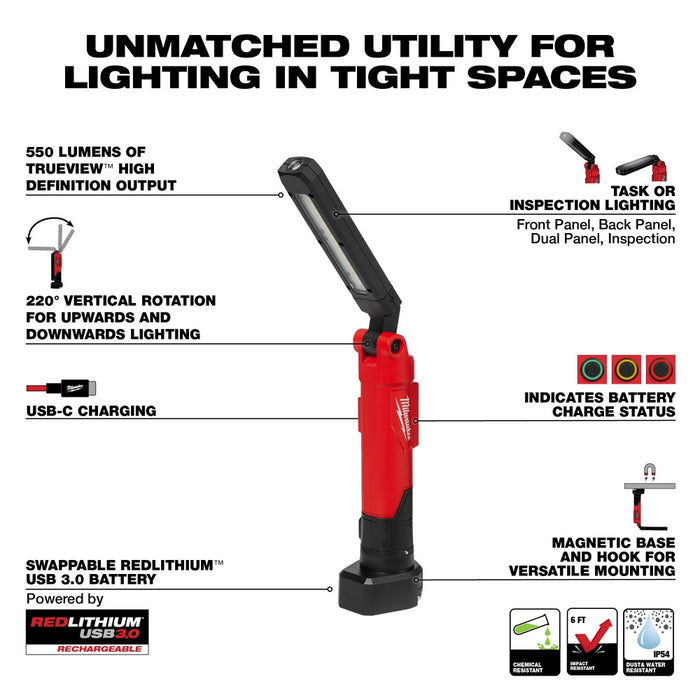 Milwaukee REDLITHIUM USB Stick Light W/ Magnet