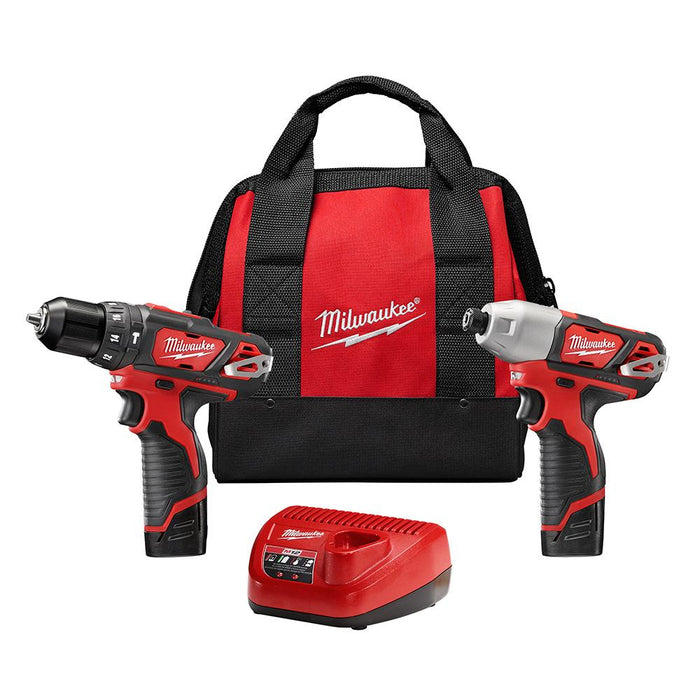 Milwaukee M12 Cordless Cordless Hammer Drill/Impact Driver Combo Kit (2-Tool)