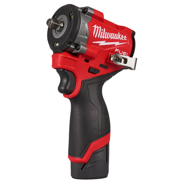 Milwaukee M12 FUEL™ Stubby 3/8" Impact Wrench 2 Battery Kit