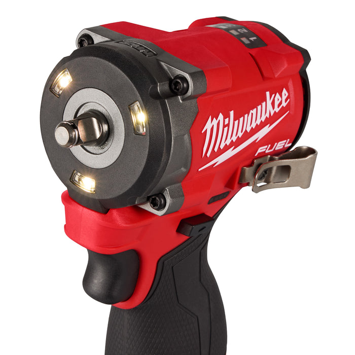 Milwaukee M12 FUEL™ Stubby 3/8" Impact Wrench 2 Battery Kit