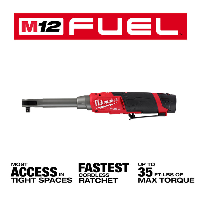 Milwaukee M12 FUEL™ 3/8" Extended Reach High Speed Ratchet Kit