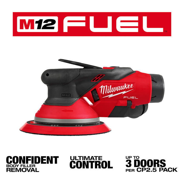 Milwaukee M12 FUEL™ 6" Random Orbital Sander Kit (3/16")