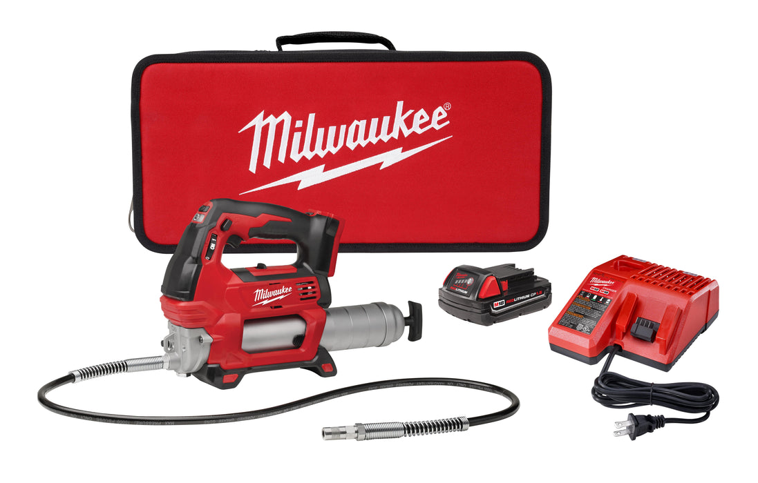 Milwaukee M18 Cordless 2-Speed Grease Gun Kit - One Battery