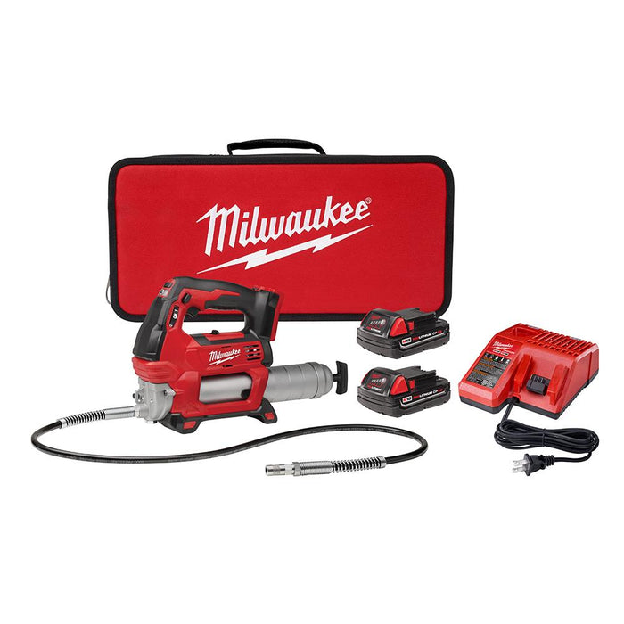 Milwaukee M18 Cordless 2-Speed Grease Gun Kit - Two Battery