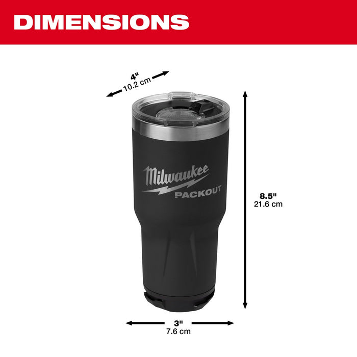 Milwaukee PACKOUT 30oz. Black Tumbler