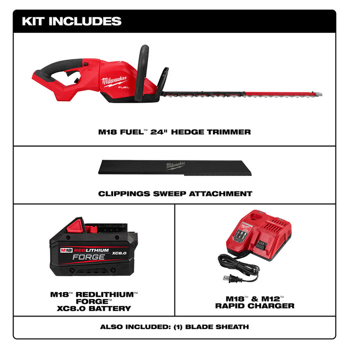 Milwaukee M18 FUEL 24" Cordless Hedge Trimmer Kit