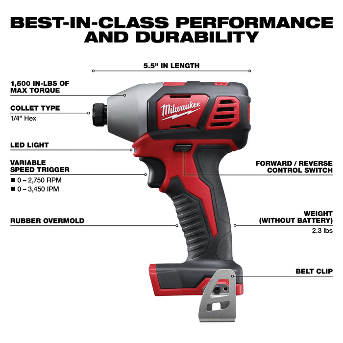 Milwaukee M18 2691-22 Cordless 2-Tool Combo Kit (Drill/Driver)