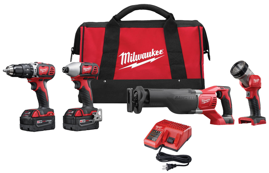 Milwaukee 2696-24 M18 Cordless 4-Tool Combo Kit