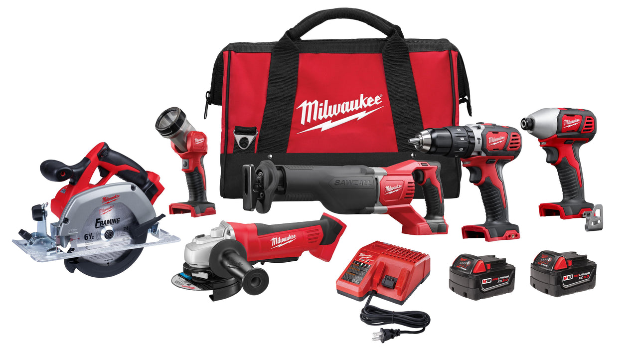 Milwaukee 2696-26 M18 Cordless 6-Tool Combo Kit