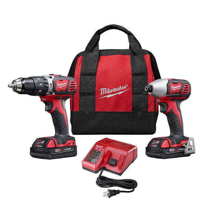 Milwaukee 2697-22CT M18 Cordless 2-Tool Combo Kit (Hammer Drill/Driver)