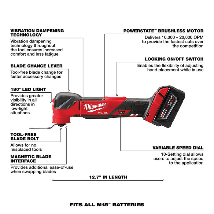 Milwaukee M18 FUEL Cordless Oscillating Multi-Tool Kit